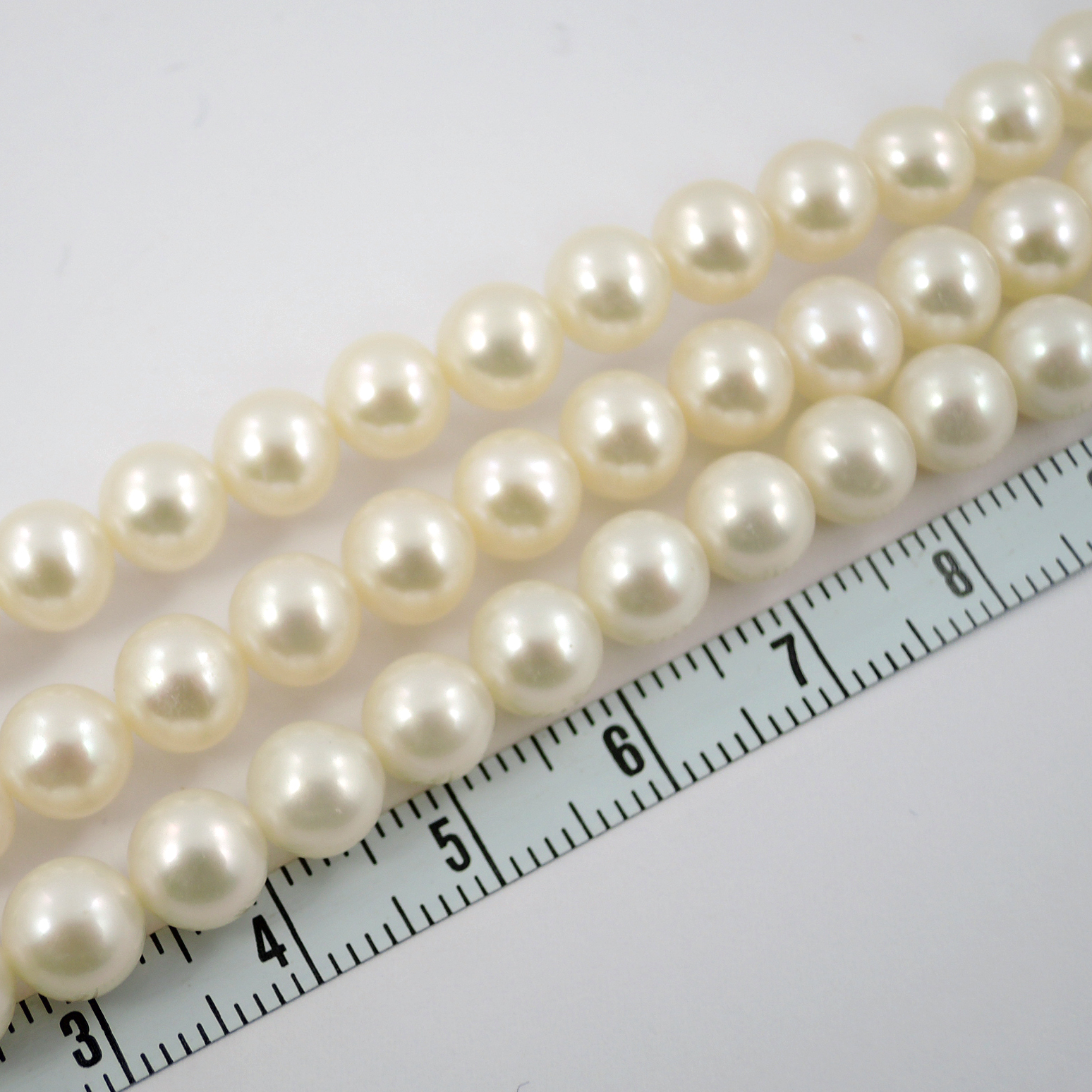 Kettenstrang Süßwasser Perlen 6,5 - 7 mm - Goldgottlieb