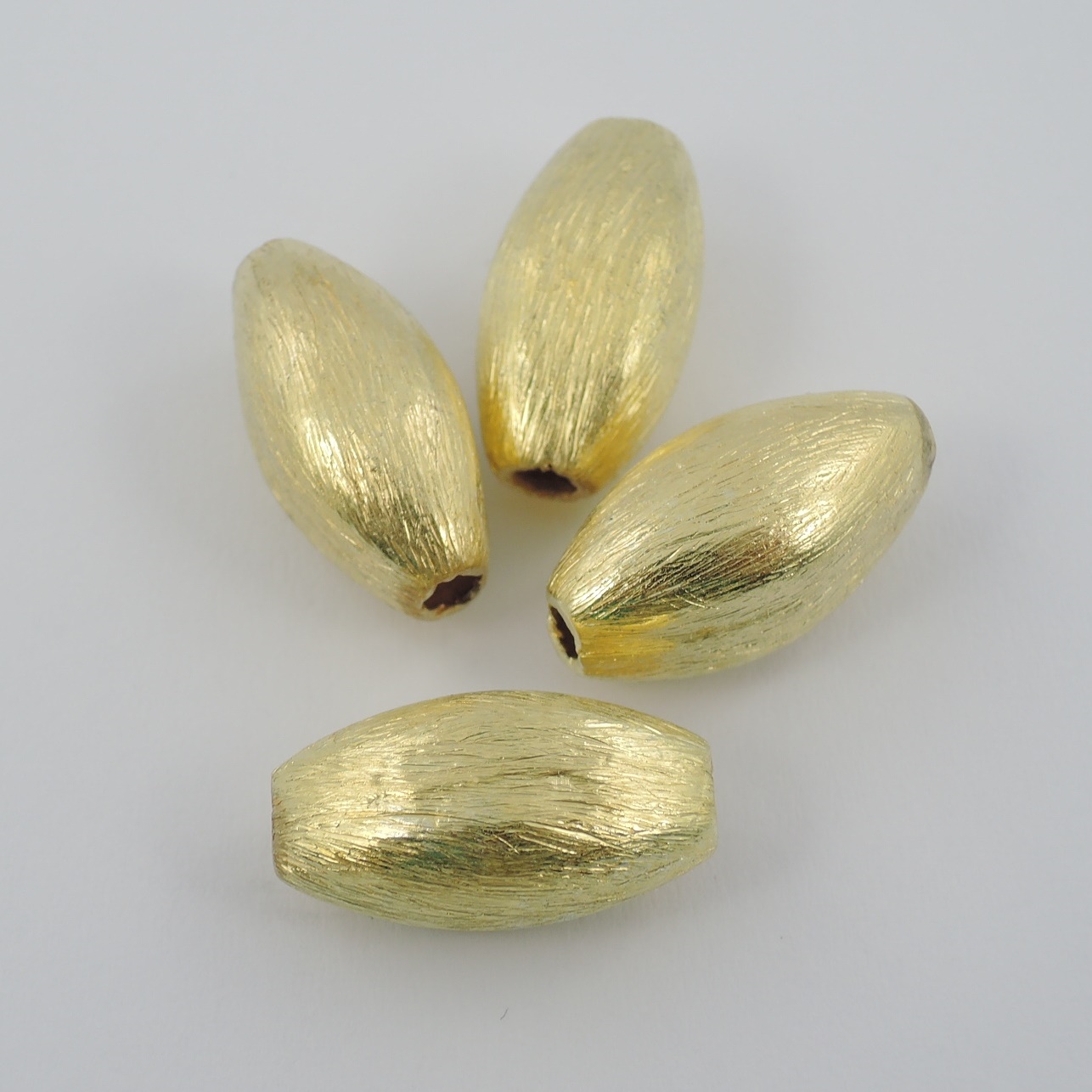 Olive, Silber vergoldet 17x8 mm - Goldgottlieb