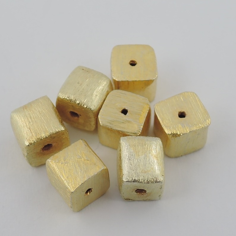 Würfel Silber vergoldet 6 x 6 mm