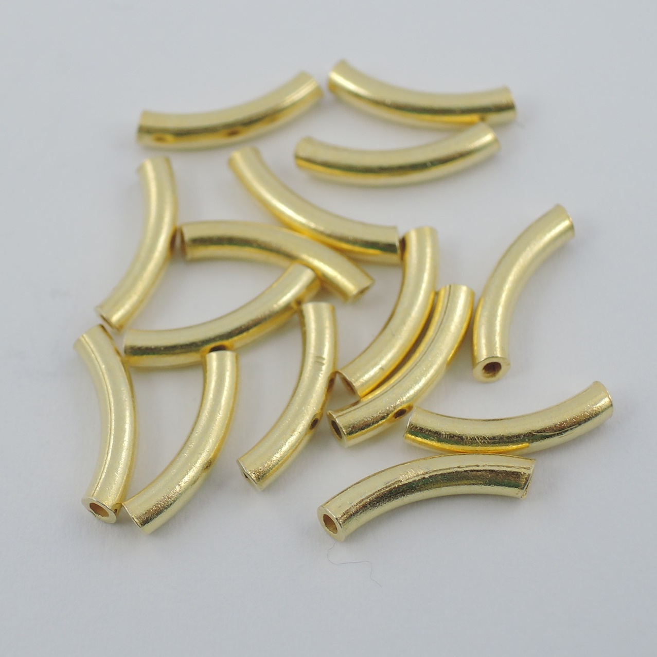 Röhre Silber vergoldet 20x2mm