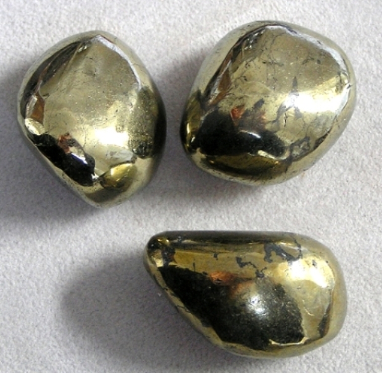 Trommelstein Chalkopyrit Pyrit - Goldgottlieb