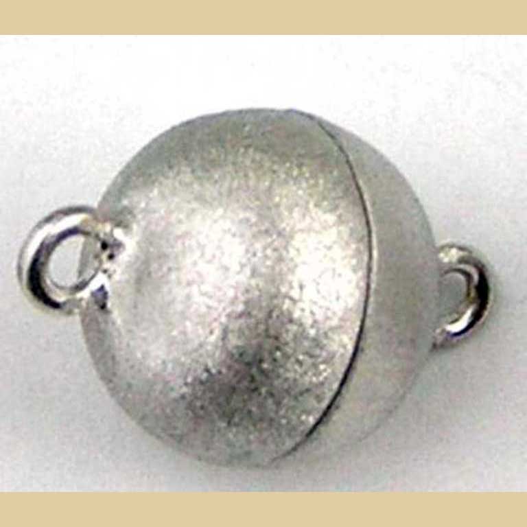 Schmuckverschluß Silber Magnet rhodiniert mattiert - Goldgottlieb