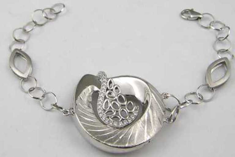 SilberArmband ZirkoniaMuschel