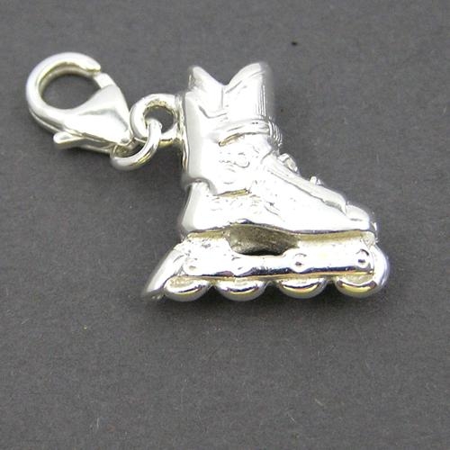 Bettelanhänger Charms Rollerblades 925 Silber
