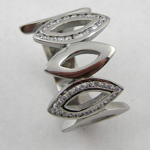 Ring, Edelstahl / Zir.