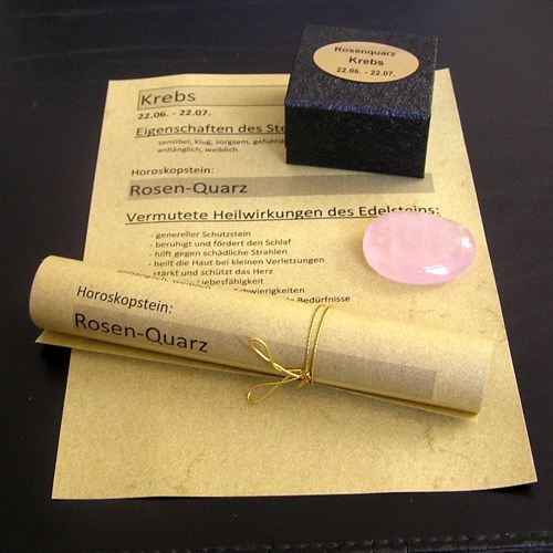 Horoskopstein Krebs in Geschenkpackung