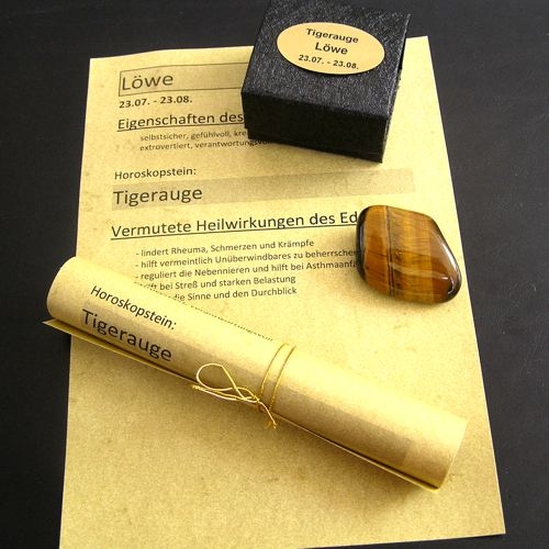 Horoskopstein Löwe in Geschenkpackung