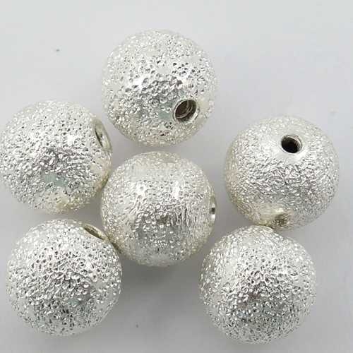 Silber Kugel diamantiert 8 mm