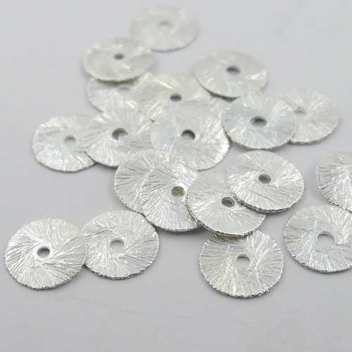 Silber Scheibe mattiert 6 mm VPE: 8 Stück