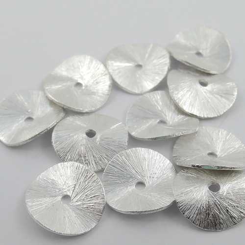 Scheibe Silber 12 mm gebogen VPE:2 Stück