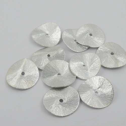 Scheibe Silber mattiert gebogen 15 mm