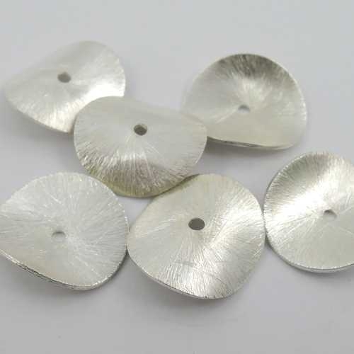 Scheibe Silber mattiert gebogen 18 mm