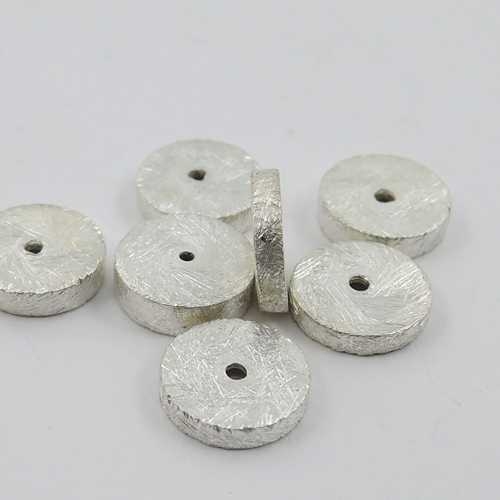 Scheibe Silber mattiert 10 x 3 mm