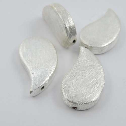 Silberteil mattiert 28 x 15 mm