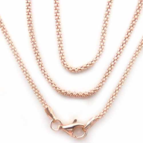 Silberkette rose vergoldet