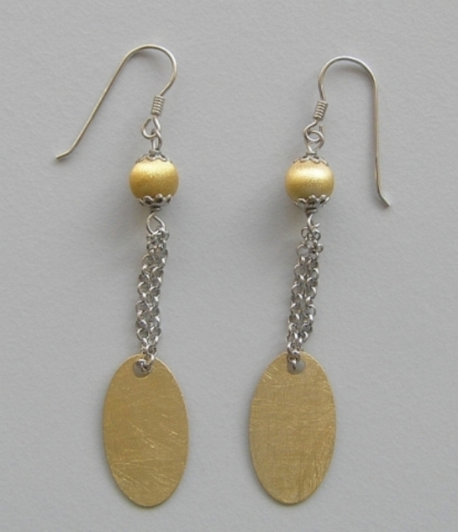 Ohrhänger,925/Silber und Silber vergoldet