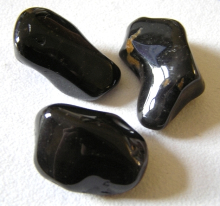 Trommelstein Jaspis schwarz