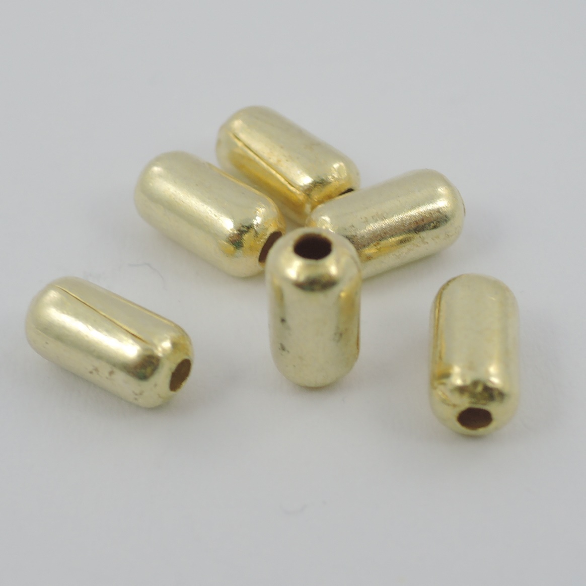 Röhre Silber vergoldet 8x4 mm