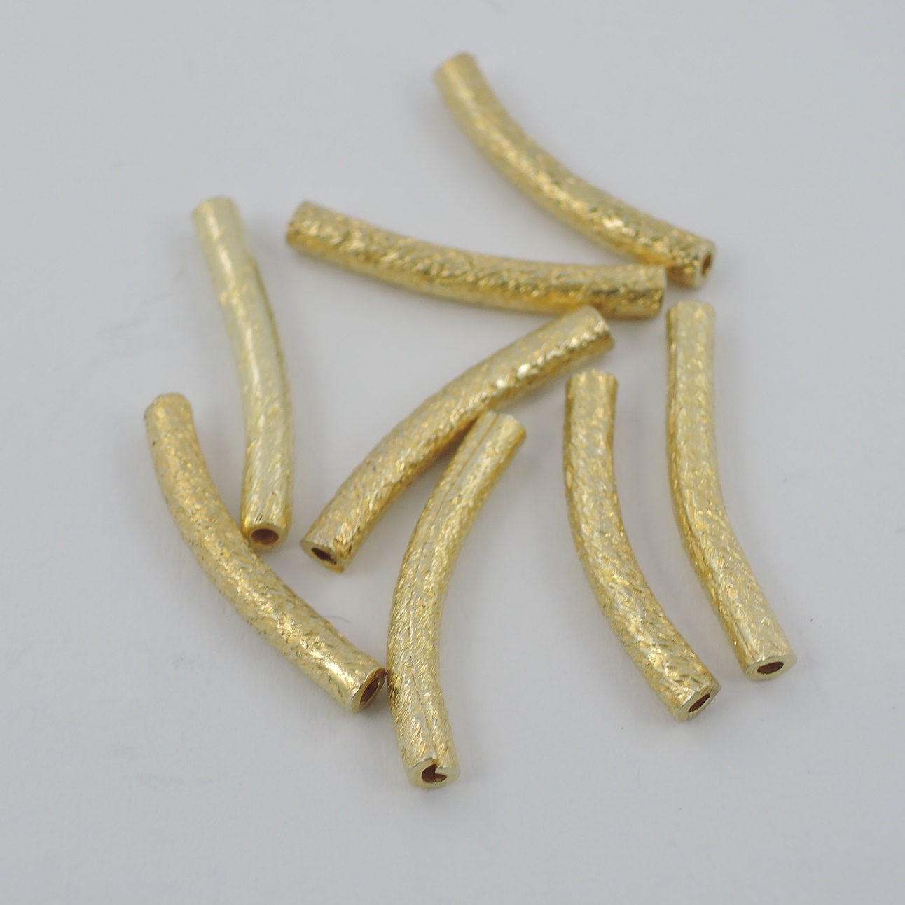 Röhre Silber vergoldet 5x2 mm