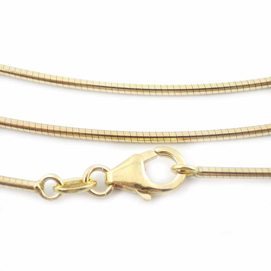 Silberkette Omega Reif vergoldet 1,5 mm