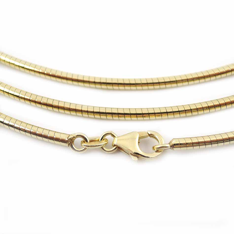 Silberkette Omega Reif vergoldet 2,5 mm