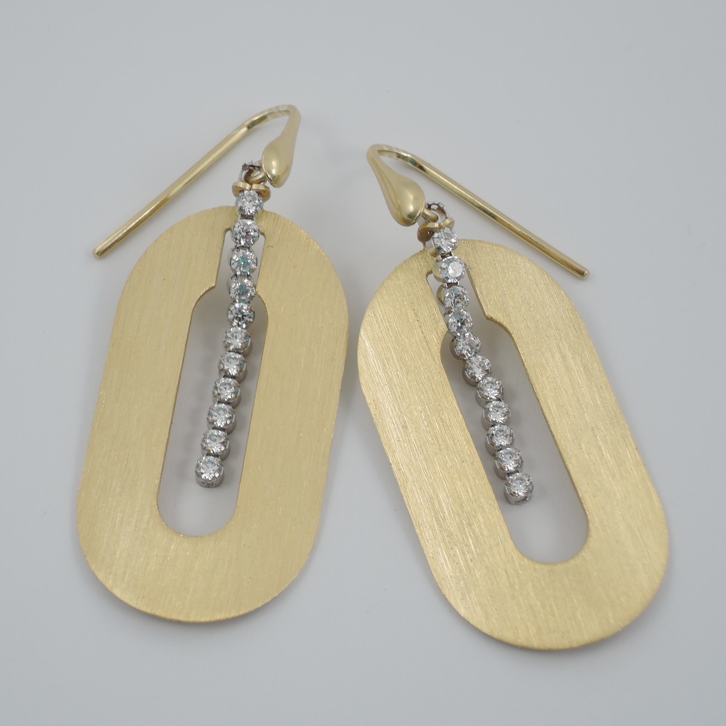 Ohrhänger Silber vergoldet mit Zirkonia Steinen - Goldgottlieb