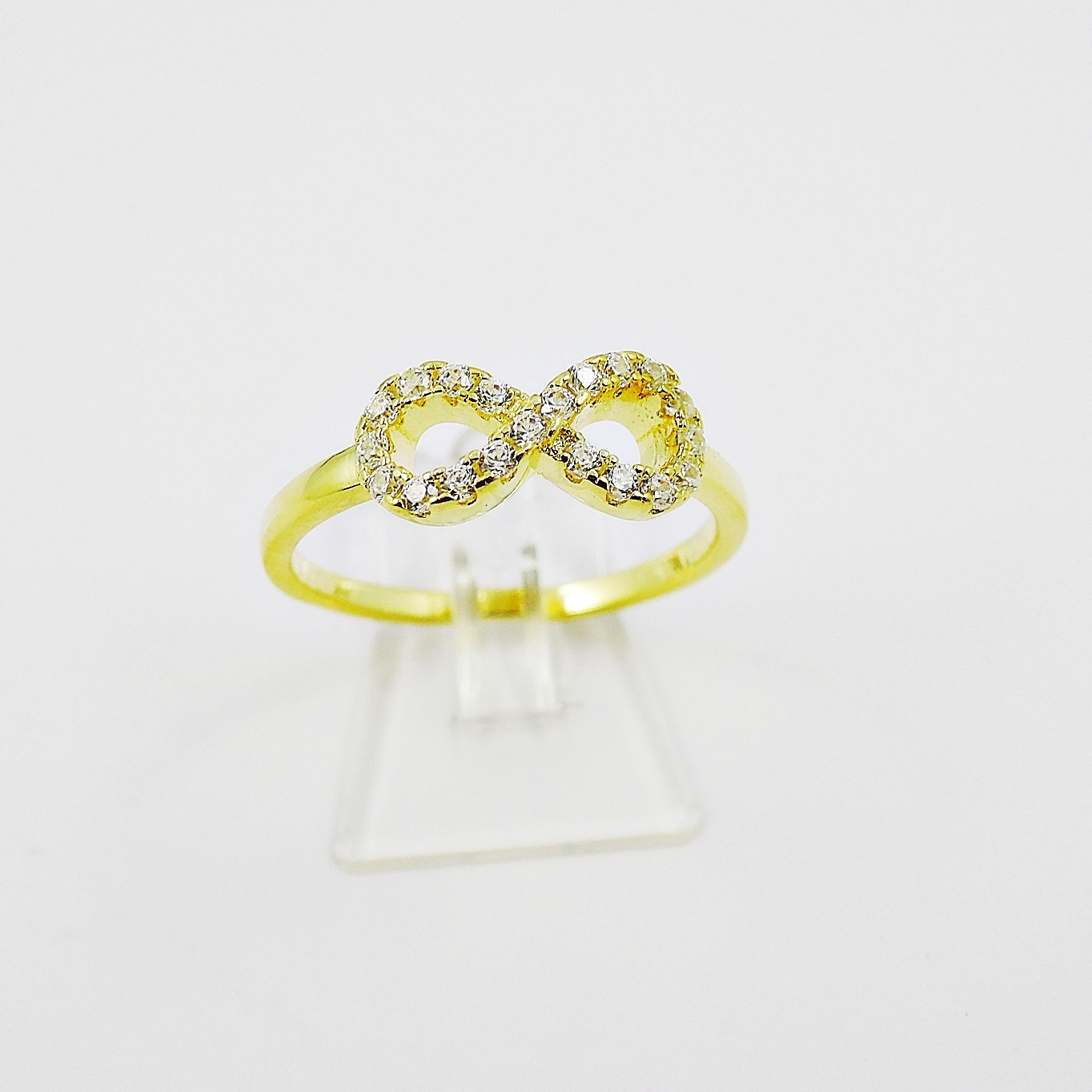 Ring Unendlichkeit - Silber vergoldet mit Zirkonia