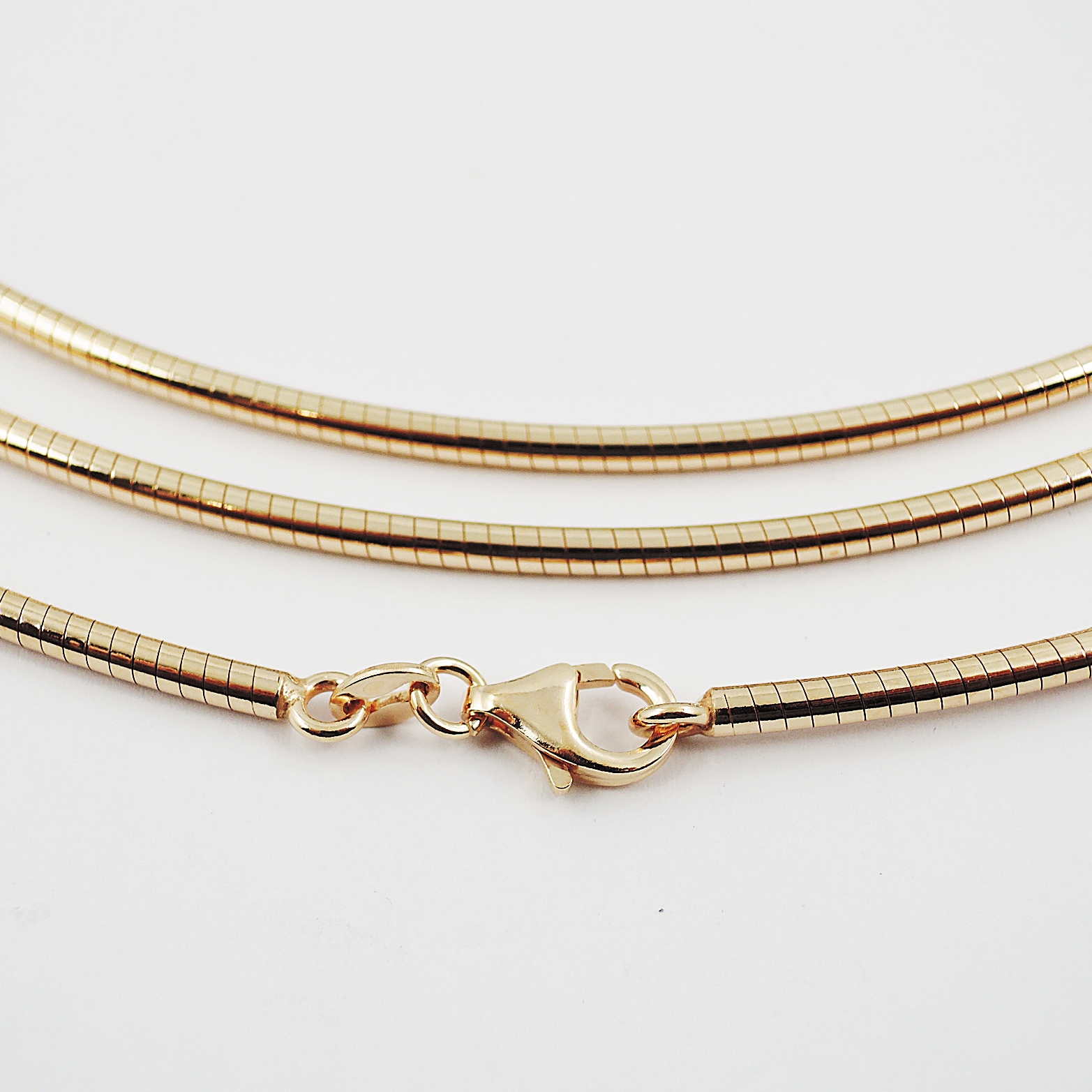 Silberkette Omega Reif rosé vergoldet 2,5 mm