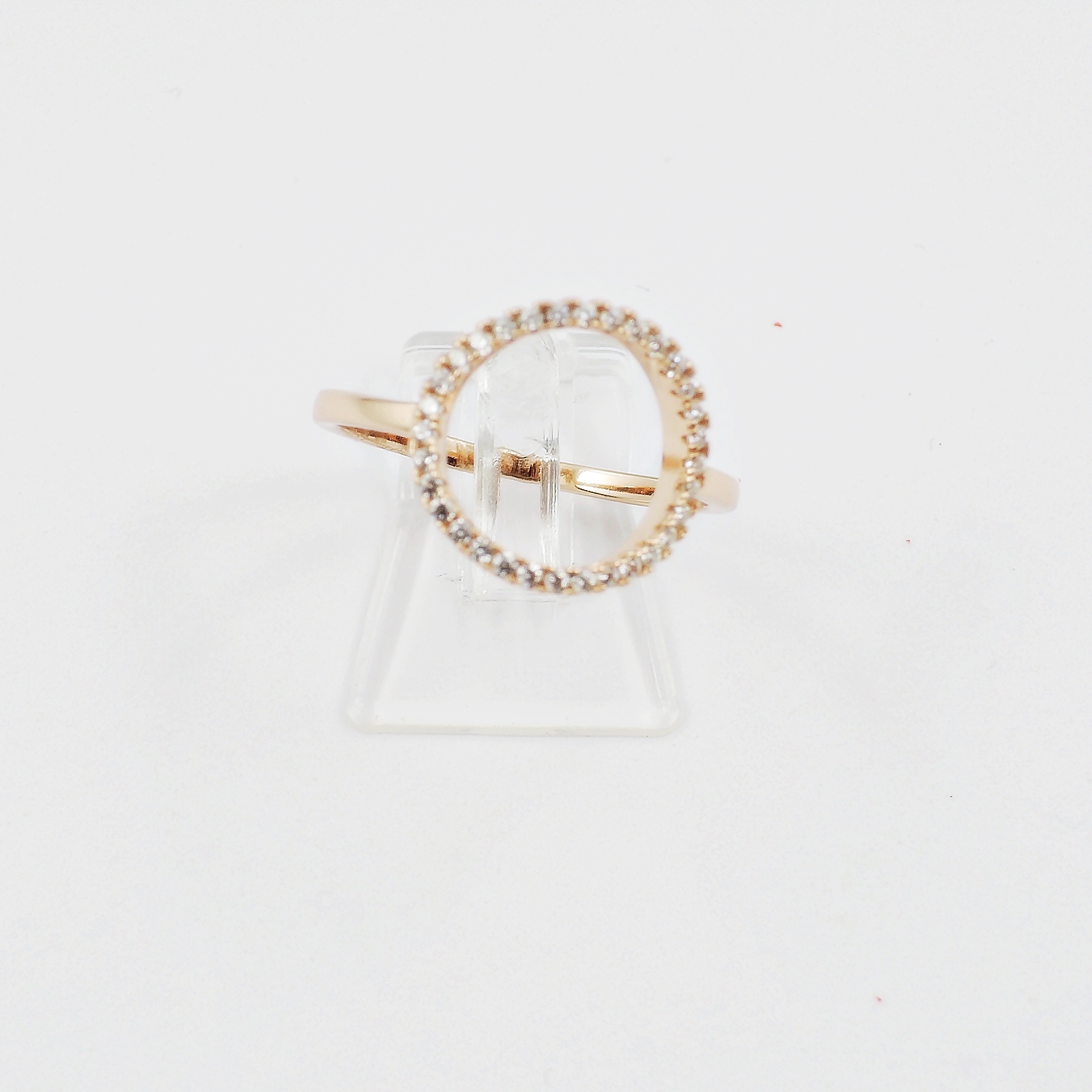 Silberring rosè vergoldet mit Zirkonia Steinen